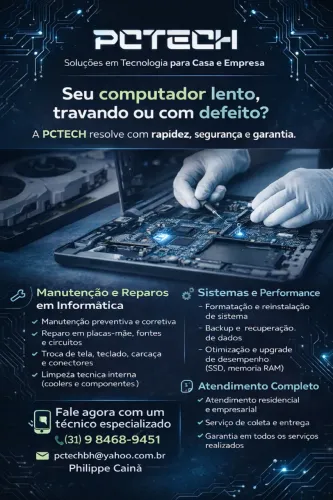 Técnico em Informatica - tambem atendo à domicilio.