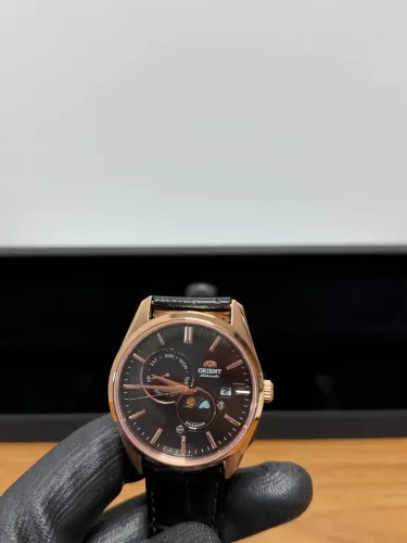 Relógio Orient Bambino Sun & Moon Masculino Original Novo Caseback transparente.