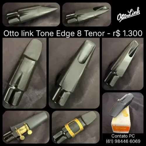 Boquilha para Sax Tenor Otto Link Tone Edge 8 ?COMPLETA?