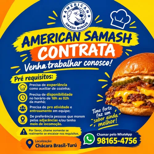 Oportunidade de trabalho!