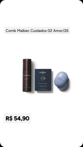 Combo Malbec Cuidados - Body Splash + kit Sabonetes