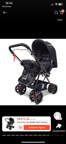 Vendo Carrinho de bebe Novo