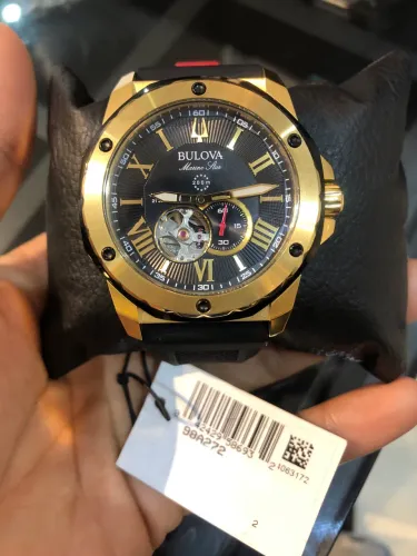 Relógio Bulova Marine Star 98A272 - Automático Open Heart