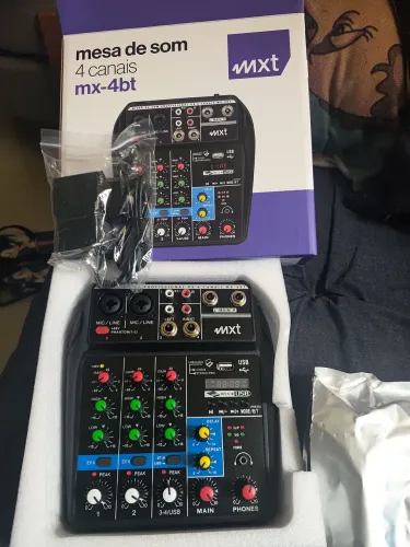 Mesa de som 4 canais mx-4bt NOVA Lacradas