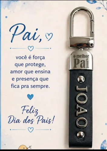 Lindo chaveiro personalizado para o dia dos Pais