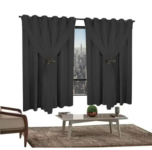 CORTINA BLACKOUT PVC COM VOIL