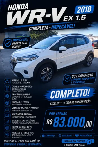 Honda WR-V EX 1.5 Flexone 16V 5P Aut. 2018