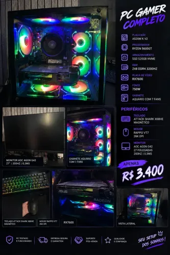 Pc gamer completo pra vender rápido
