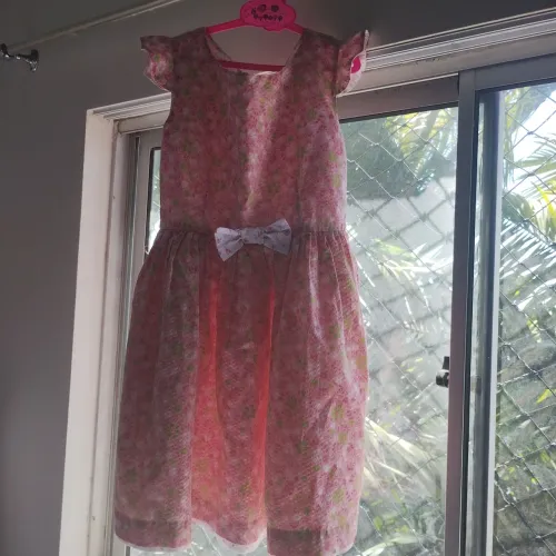 Vestido infantil dupla face