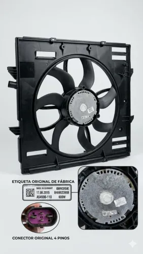 Eletro ventilador do radiador original da Volkswagen Amarok 2.0 16V ano 2010 a 2019
