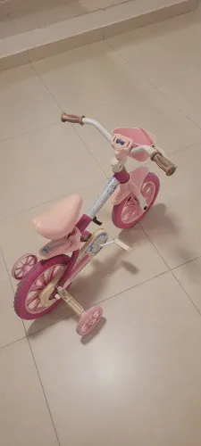 Bicicleta Infantil Rosa Aro 12 c/ Rodinhas