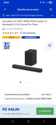 Soundbar Lg 300 wtss