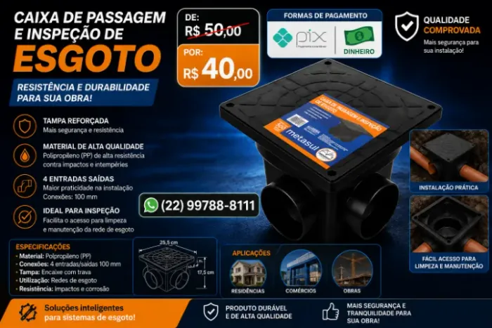 Caixa de inspeção de esgoto NÃO RESERVO ( Contato apenas Whatsapp ) produto novo