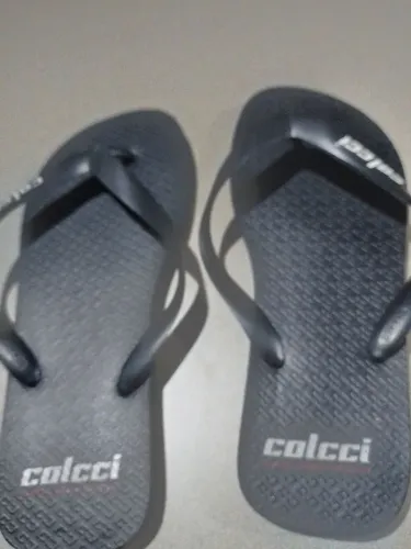 Chinelo preto colcci original masculino usado uma única vez 