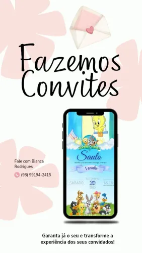 Convites Interativos infantis personalizados 