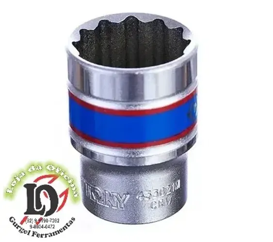 Soquete Estriado 21mm - 1/2" - King Tony KT433021M