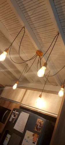Lustre pendente aranha industrial