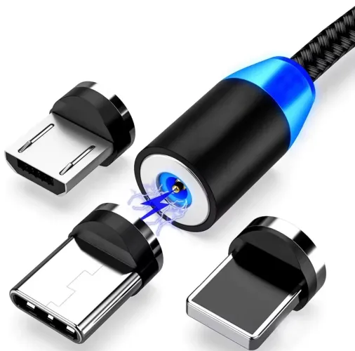 Cabo Magnético para Celular saída tipo C e IPhone até 15 