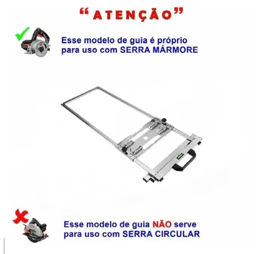 Guia de corte multifunção inox para tupia e serra mármore