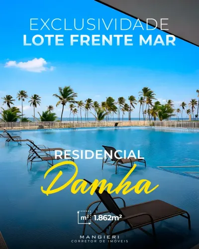 Lote Fundo Mar Premium 1.862 m²  Residencial Damha Frente Mar