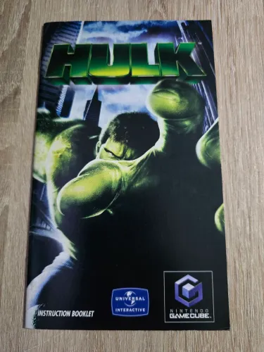 Hulk somente manual original americano de Game Cube Nintendo