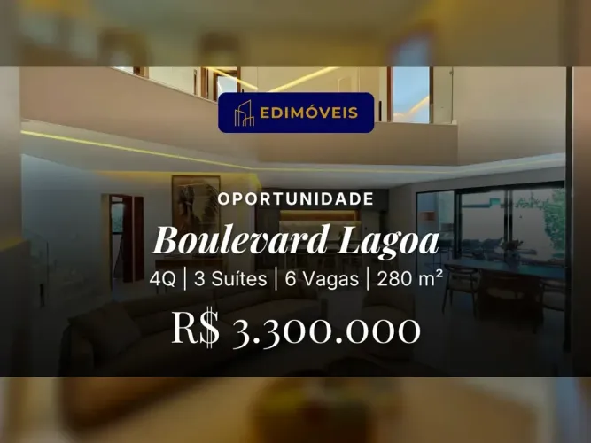 Casa 4 quartos com 3 suítes no Boulevard Lagoa, conforto e lazer para você