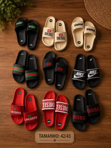 Sandálias slide modelos inovadores para vcs que curtir bastante esse modelo de sandália