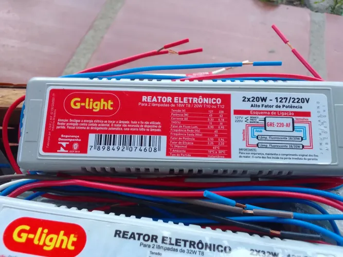 Reator eletrônico para lâmpada Fluorescente tubular e circular. 2013-2015. 20p?. G-l