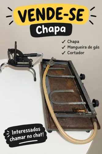 Chapa+Registro e mangueira do gás+Cortador