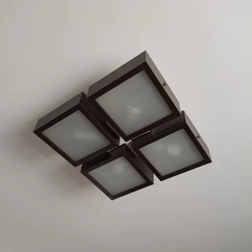 Lustre Moderno tipo Plafon em Madeira 