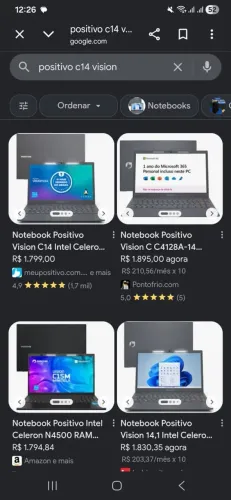 Notebook positivo C14