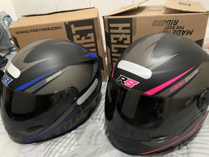 Kit capacete masculino e feminino