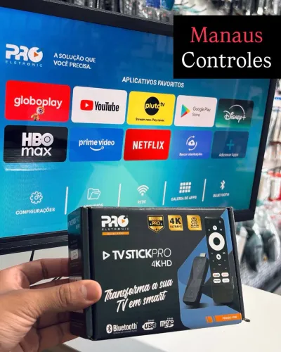 Stick Pró Ultra HD 4K Wifi 5G 16GB/ 2GB Atualizado - Transforma Tv em smart !