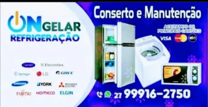 Conserto de Geladeira, Máquina de lavar , Freezer e Adega.