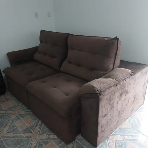 Sofá cama em tecido 