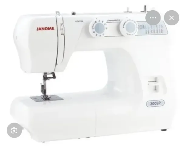 Máquina de costura elétrica Janome 2008P nova na caixa