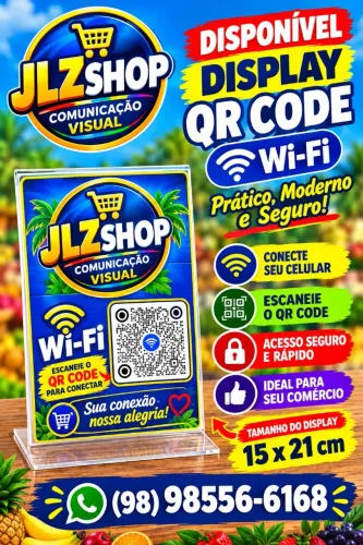DISPLAY ACRILICO 15X21 CM WI FI com a logo da sua empresa