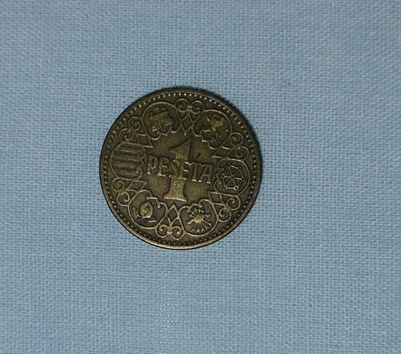 Moeda de 1 PESETA espanhola.