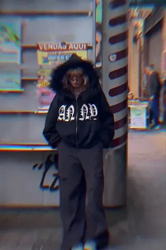 Moletom de zíper anny apparel