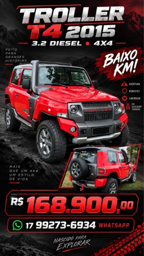 Troller T-4 4X4 3.2 20V TDI Cap. Rígida Diesel 2015
