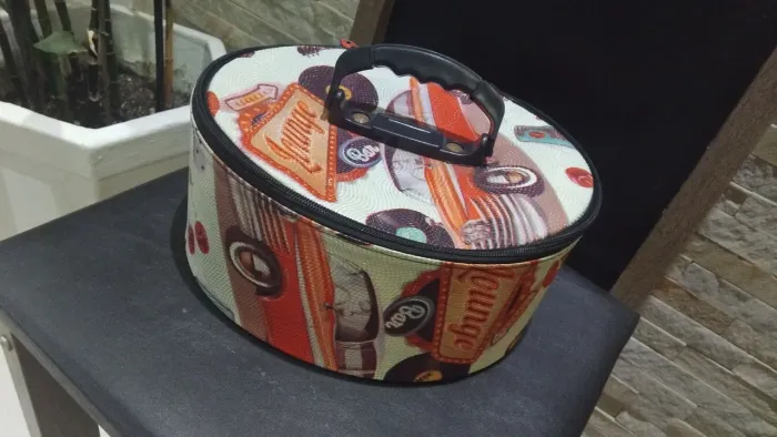 Maleta Organizadora Retrô Vintage Com Alça