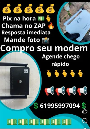 Modem usado vira dinheiro