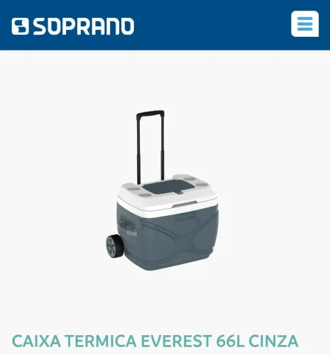 Caixa Térmica SOPRANO, 66 litros, com rodinhas,NOVA na CAIXA!!