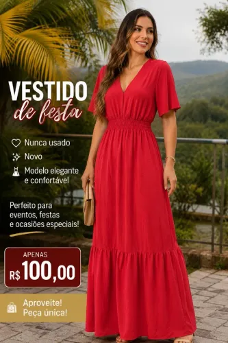 Vestido festa novo - peça única