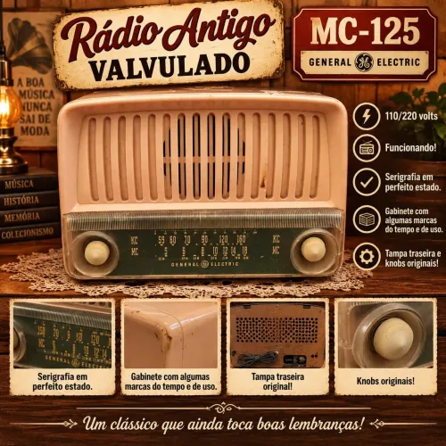 Rádio valvulado GE MC-125