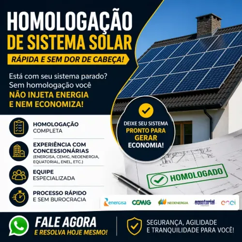 Homologação Sistema Solar | Energisa, Neoenergia, Equatorial | Rápido