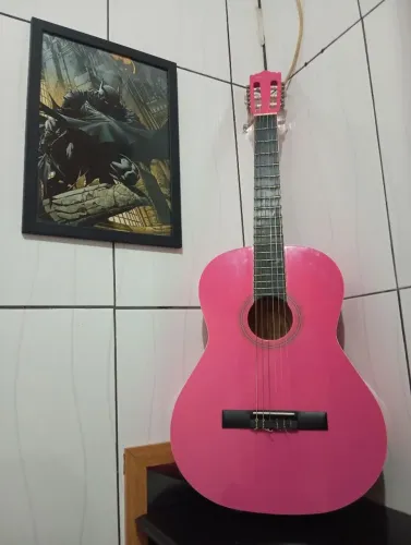 Violão Rosa vibrante Michael VM07 + Capotraste (Brinde)