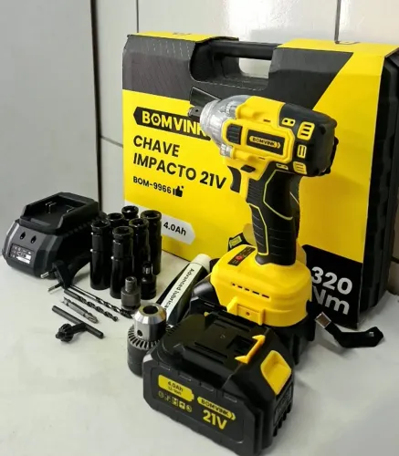 Chave de Impacto a bateria 21V Bomvink - Entrega gratis