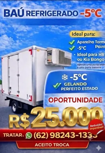 Baú refrigerado para HR ou Bongo 