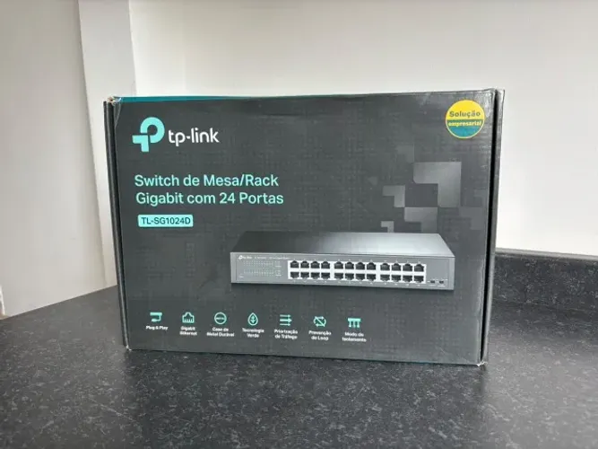 Switch TP-Link TL-SG1024D 24 Portas Gigabit (Mesa / Rack 19)